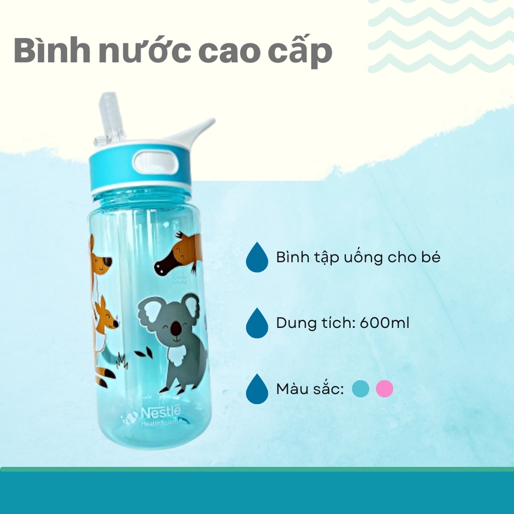 [ Quà tặng Kid Ess 2 ] Bình tập uống nước cho bé Nestle 600ml