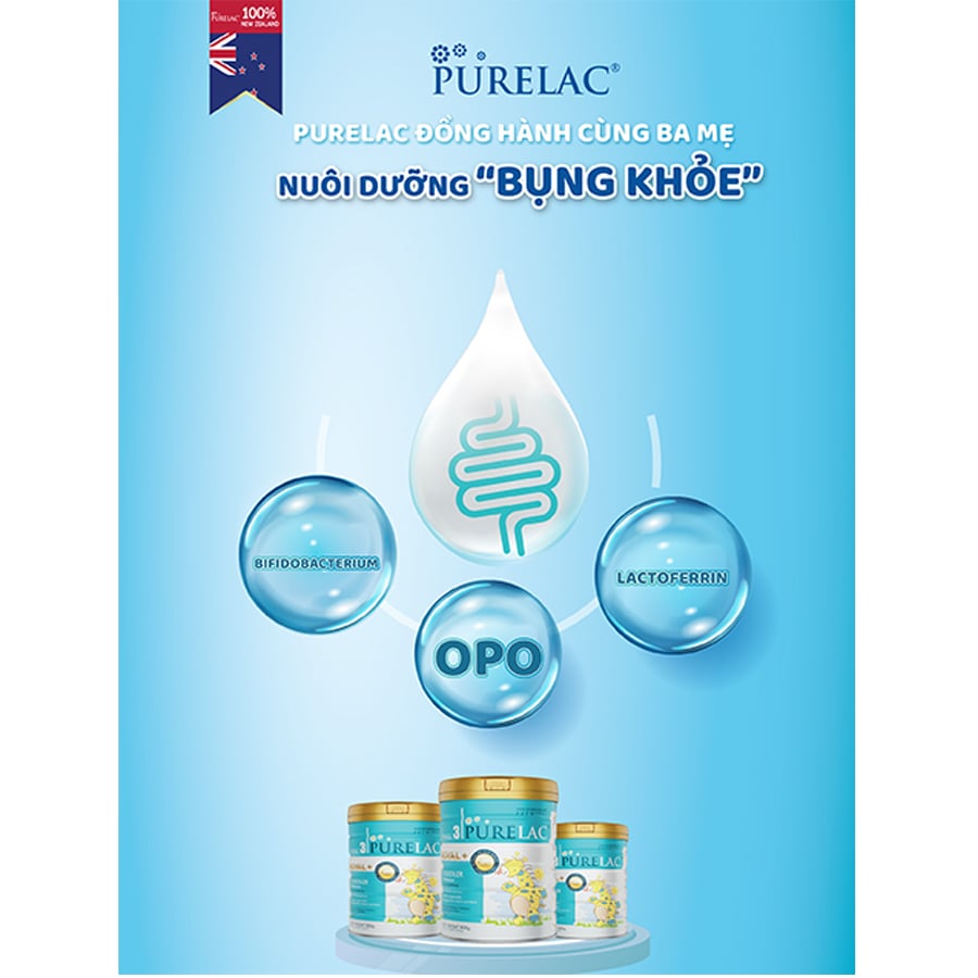 Sữa Purelac New Zealand Phát Triển Toàn Diện - Sữa Bột Công Thức 800g