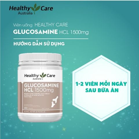 Viên Uống Bổ Xương Khớp Healthy Care Glucosamine HCL 1500mg 400 Viên