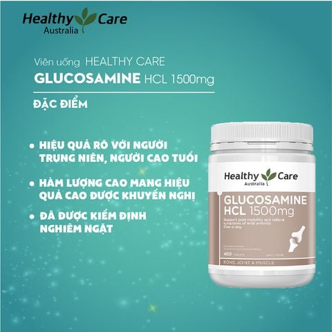 Viên Uống Bổ Xương Khớp Healthy Care Glucosamine HCL 1500mg 400 Viên