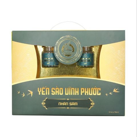 Yến Sào Chưng Nhân Sâm Vĩnh Phước 20% Yến Tươi - Hũ / Set 5 Hũ 70ml Cho Trẻ 5Y+ Và Người Lớn