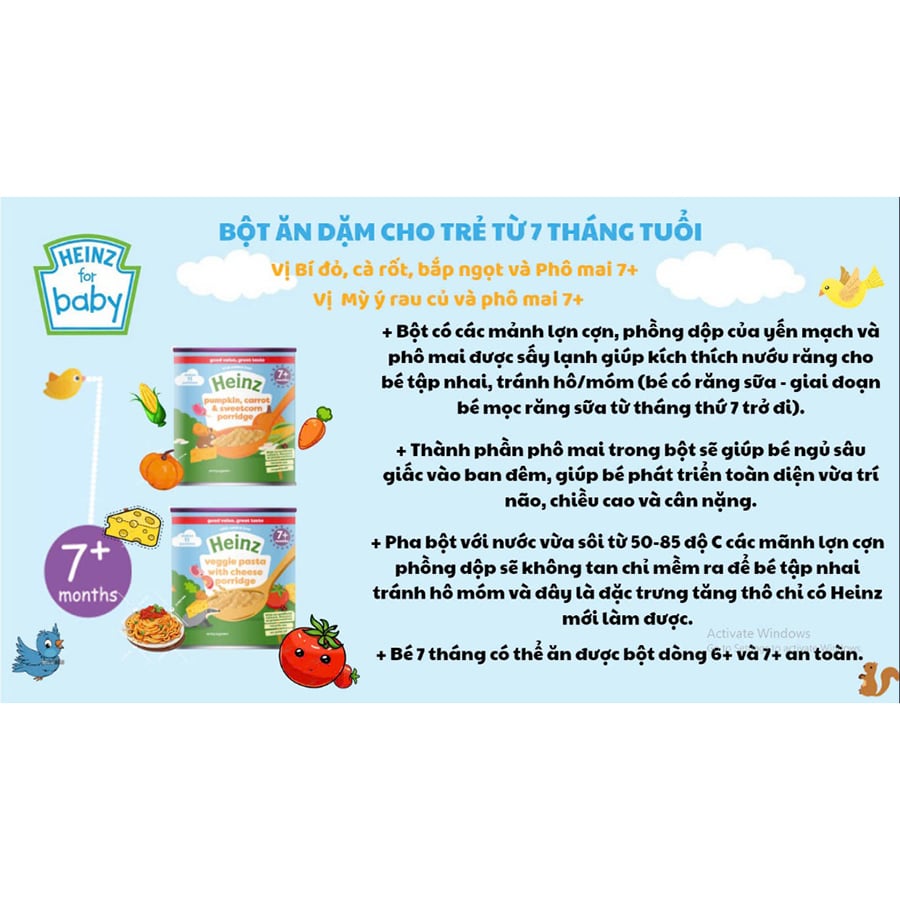 Bột Cháo Ăn Dặm Hữu Cơ Heinz UK 200g