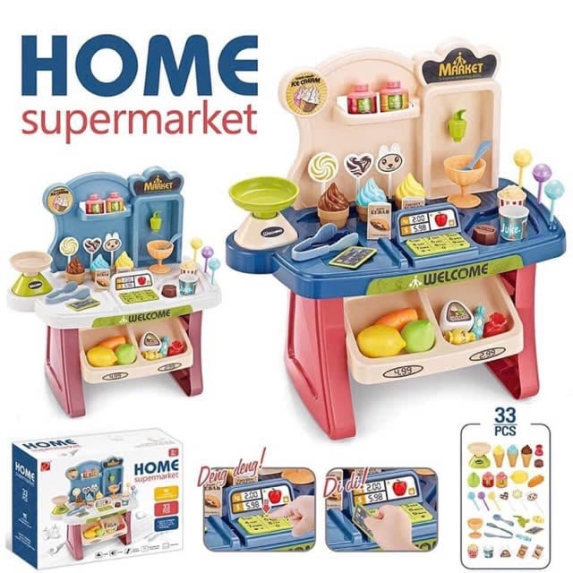 [ QT Kabr 6 ] Bộ Đồ Chơi Siêu Thị Home Supermarket