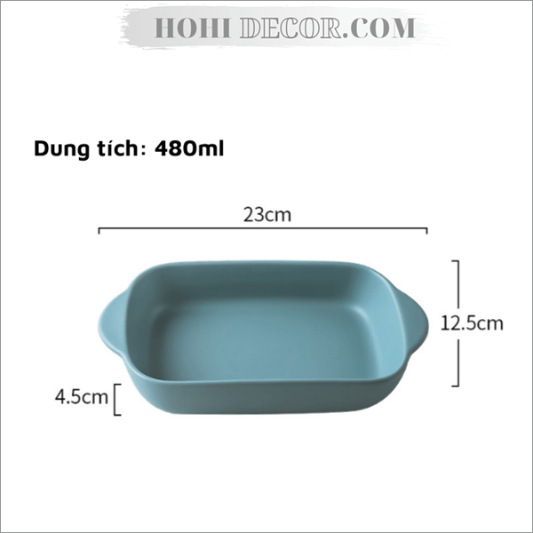 Khay Sứ Nướng Bánh Chụp Ảnh Food - Màu Pastel