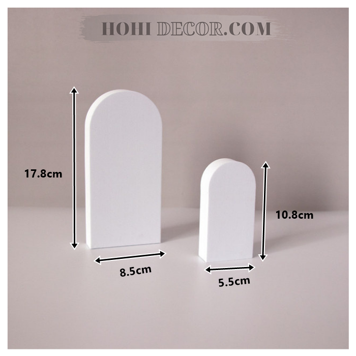 Khối Hình Học Chụp Sản Phẩm - Trắng/ Cam Pastel