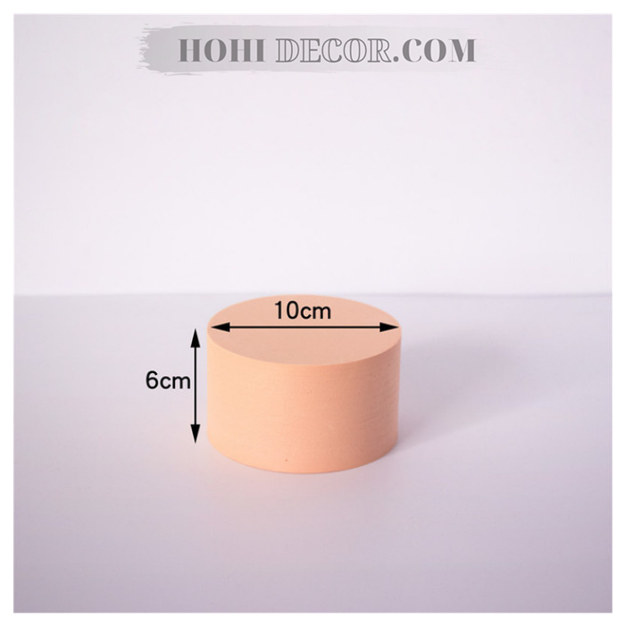 Khối Hình Học Chụp Sản Phẩm - Trắng/ Cam Pastel