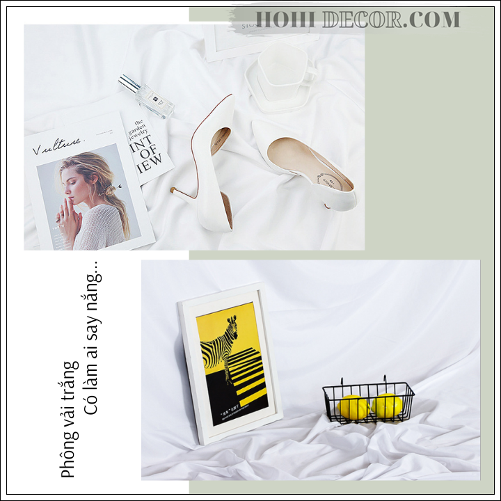 Phông Nền Vải Trơn - Màu Đen/ Trắng/ Xám (BG-07)