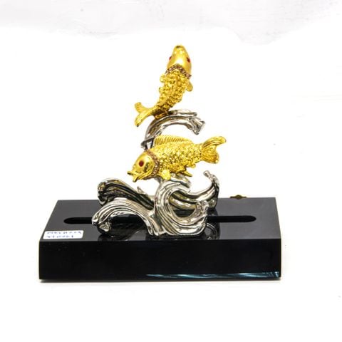Đế đựng namecard song ngư mạ vàng