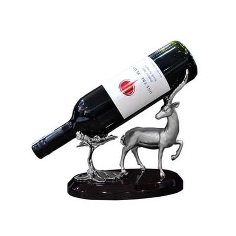 Đế chai rượu con dê mạ vàng