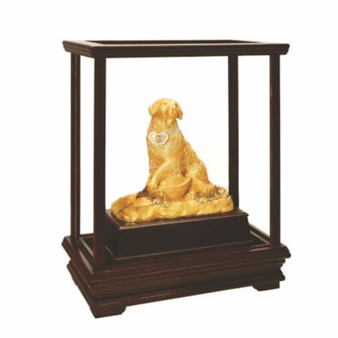 Tượng Quý Linh - Tuất  MKTJ025, đồng mạ vàng