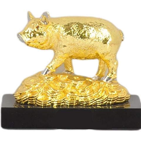 Tượng quý linh Hợi nhỏ MKTJ217 9cm, đồng mạ vàng