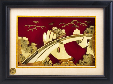 Khung tranh cầu Bà  Nà 23x30cm