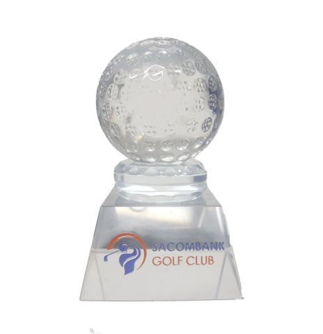 biểu trưng trái banh golf pha lê