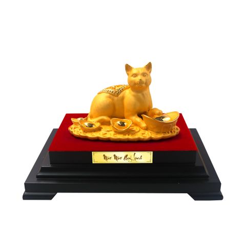 Biểu trưng quý linh Mẹo size L mạ vàng