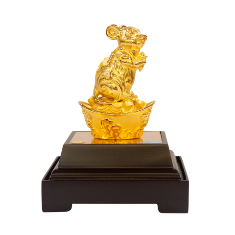 Biểu trưng quý linh Tý đồng mạ vàng