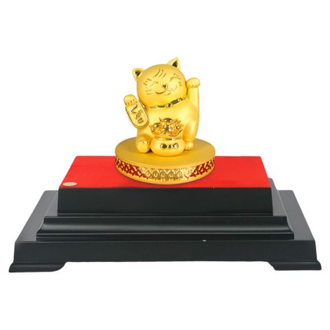 Biểu trưng Mèo may mắn size s gắn đế mica