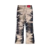  Double Knee Flare Jeans Light Brown 