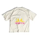  GWYN PINK STAR T-SHIRT/ CREAM WHITE 