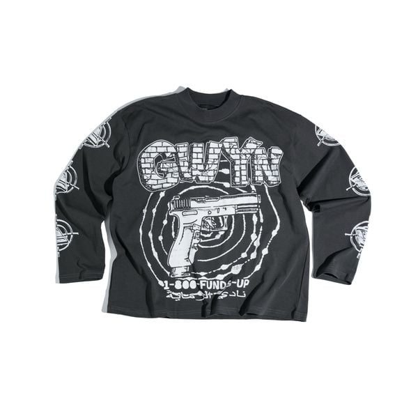  GWYN VECTOR LONG SLEEVED T-SHIRT/ DARK GREY 