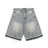  GWYN DIAMOND RHINESTONE LOOSE BAGGY JEANS SHORT 