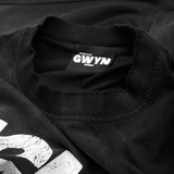  GWYN PRINTED DISTRESSED T-SHIRT/ BLACK 