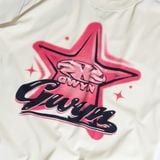  GWYN PINK STAR T-SHIRT/ CREAM WHITE 