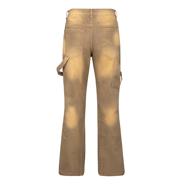  GWYN DOUBLE KNEE FLARE JEANS/ BROWN 