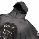  GWYN SKULL HOODIE/ WASHED GREY 