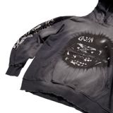  GWYN SKULL HOODIE/ WASHED GREY 