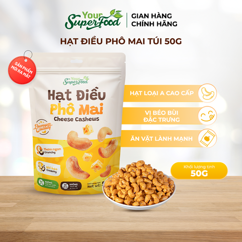 Hạt Điều Vị Phô Mai, Túi 50g - Your Superfood