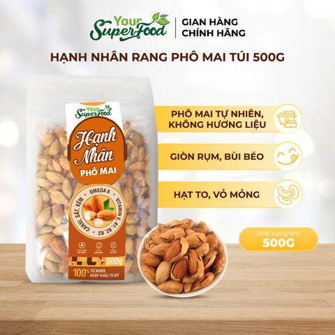 Hạnh Nhân Phô Mai Giòn Béo, Túi 500g - Your Superfood