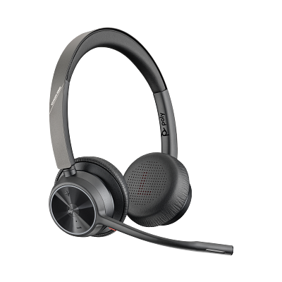  TAI NGHE Poly Voyager 4320 Microsoft Teams Certified Headset +BT700 dongle +Charging Stand 