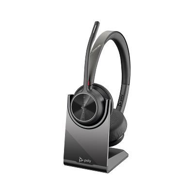 TAI NGHE Poly Voyager 4320 Microsoft Teams Certified Headset +BT700 dongle +Charging Stand