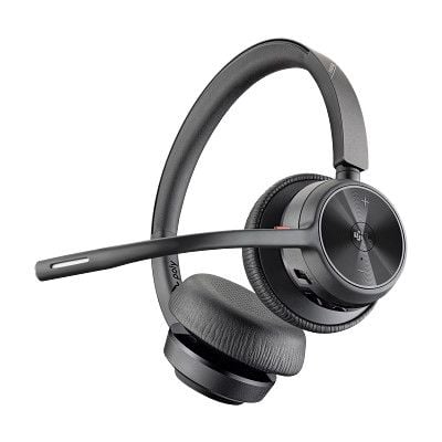 TAI NGHE Poly Voyager 4320 Microsoft Teams Certified Headset +BT700 dongle +Charging Stand