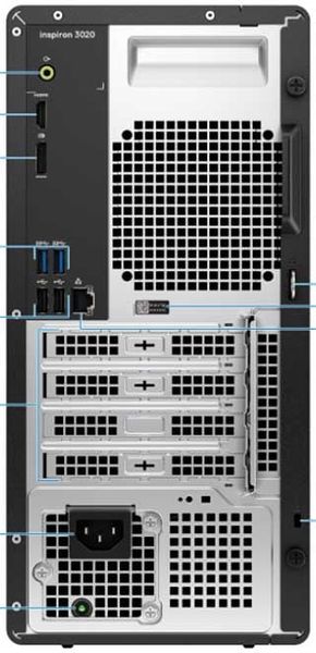  PC Dell Inspiron 3020MT/ Intel Core i3-13100/ 8GB/ 256GB/ Intel UHD Graphics 730/ Wi-Fi 6/ Win 11 + Off21 