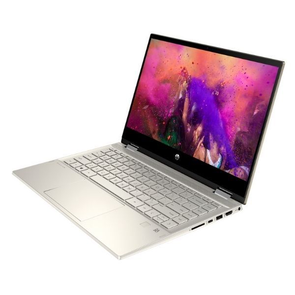 Laptop HP Pavilion x360 14-dw0062TU/ i5-1035G1-1.0G/ 8G/ 512G SSD/ 14FHD+Touch+Pen/ FP/ Gold/ W10+Office