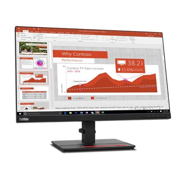 Màn hình Lenovo ThinkVision T24i-2L 62B0MAR1WW/ 23.8-inch FHD/ HDMI, DP, VGA, USB/ 3Y WTY