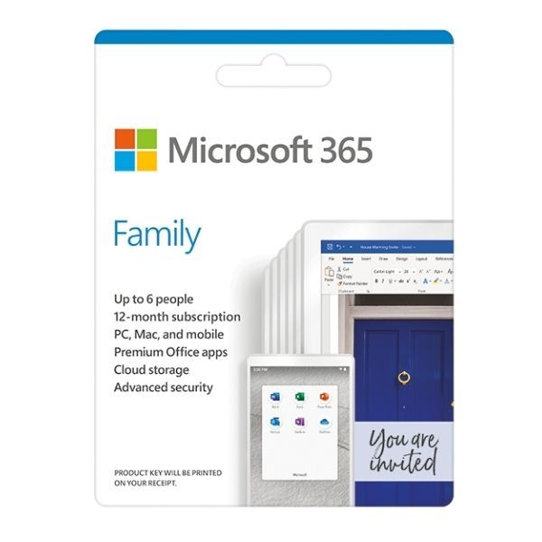 Phần mềm Microsoft 365 Family English APAC EM Subscr 1YR Medialess P6