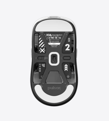 Chuột Pulsar không dây X2A Wireless Size 2 Black/White