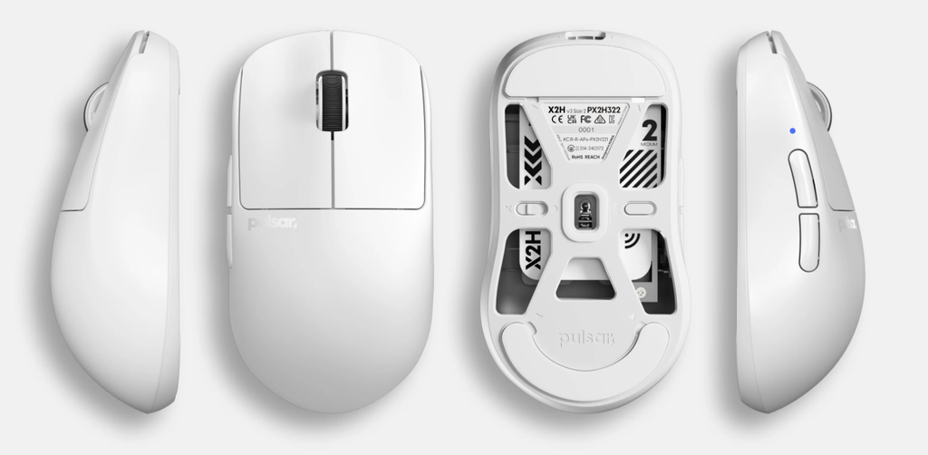 Chuột quang không dây Pulsar X2H v3 Size2 White