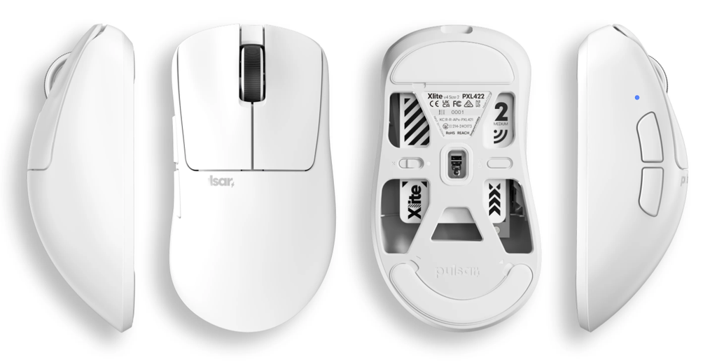 Chuột quang không dây Pulsar Xlite v4 Size2 White