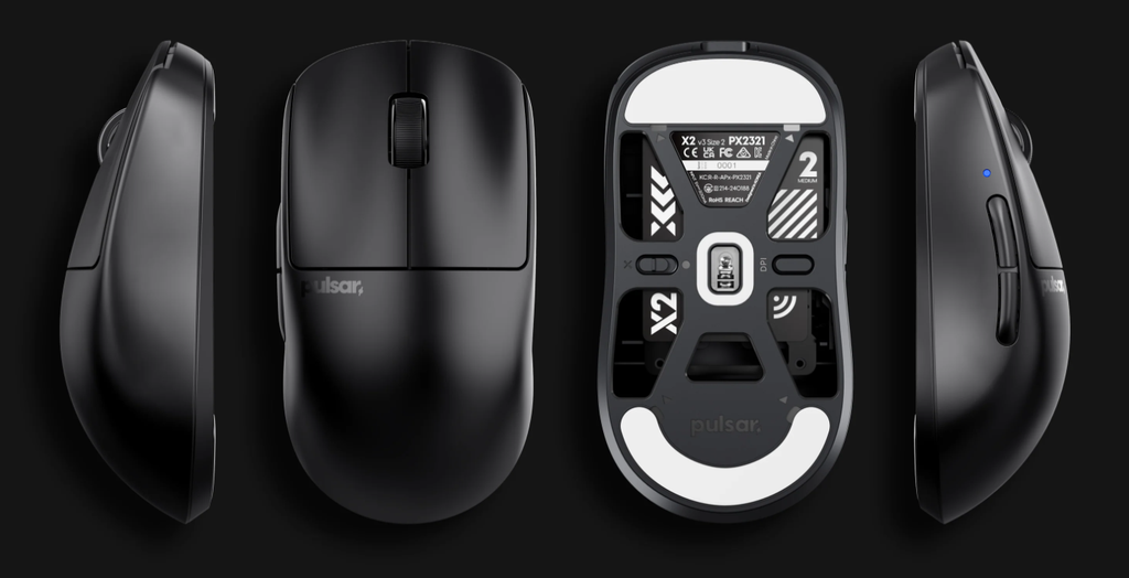 Chuột Pulsar không dây X2 v3 Size2 Black