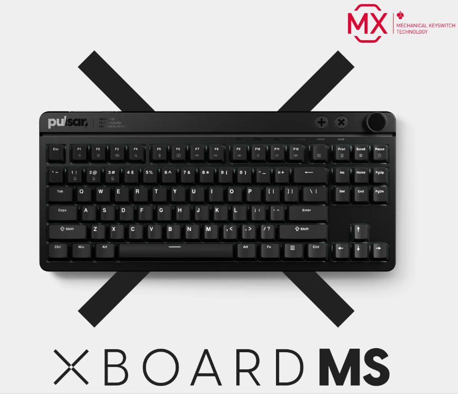 Bàn phím máy tính Pulsar Xboard MS TKL ANSI Black