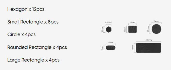  Miếng dán chống trượt cho bàn phím, chuột máy tính Pulsar Supergrip Universal Grip Tape Precut Sheet 