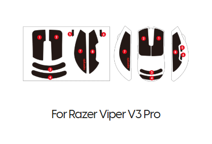 Miếng dán chống trượt cho bàn phím, chuột máy tính Pulsar Supergrip Razer Viper v3 Pro