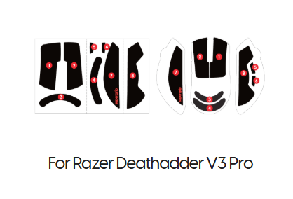 Miếng dán chống trượt cho bàn phím, chuột máy tính Pulsar Supergrip Griptape Precut for Razer Deathadder V3 Pro 