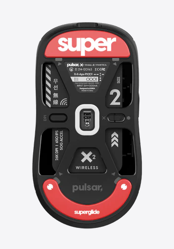 Miếng dán đế chuột máy tính Pulsar Superglide 2 for X2 Wireless [Red] 2