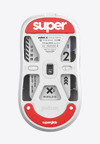 Miếng dán đế chuột máy tính Pulsar Superglide 2 for X2 Wireless [Red] 2