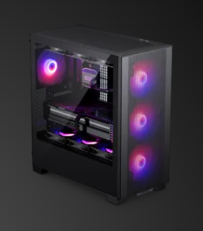  Vỏ CPU máy vi tính Phanteks 523 Series XT Pro Ultra ATX Case, Tempered Glass, 4x M25-140 DRGB Fan, Black 