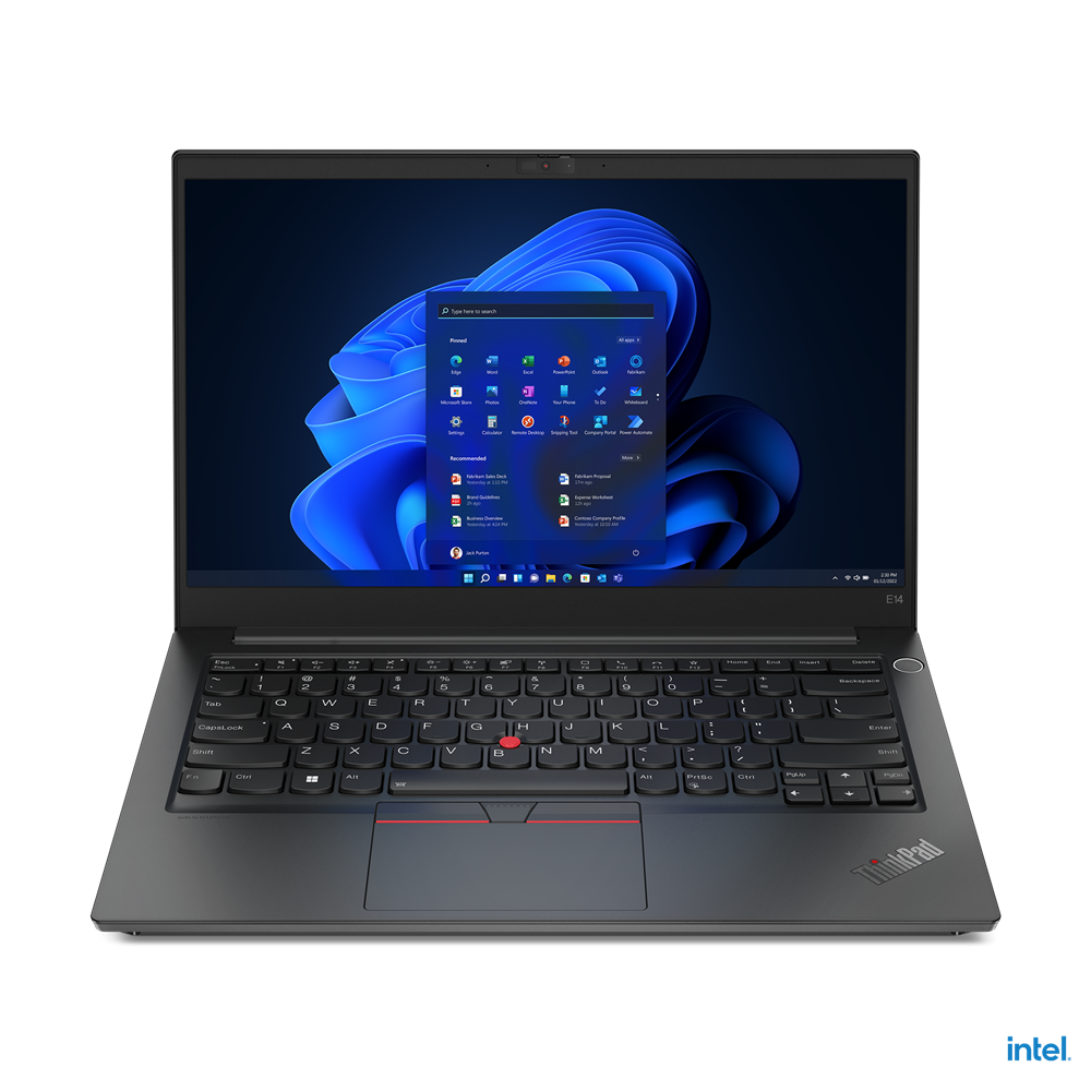 Laptop Lenovo ThinkPad E14 Gen 4/ Intel Core i7-1255U/ 8GB/ 512GB/ 14.0FHD/ FP/ WL+BT/ 3C45/ Black